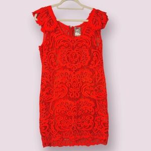 Yoana Baraschi Red Lace Dress
